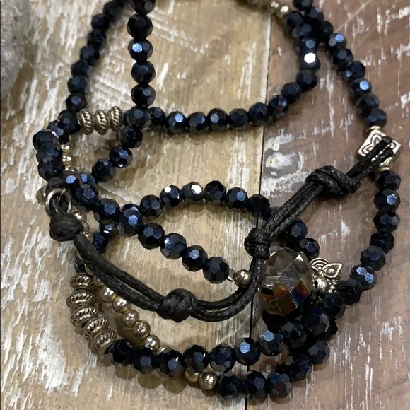 🌅Owl lovers Black Crystal Necklace - Picture 4 of 8